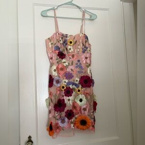 Light pink floral appliqué Dress from Storia size medium